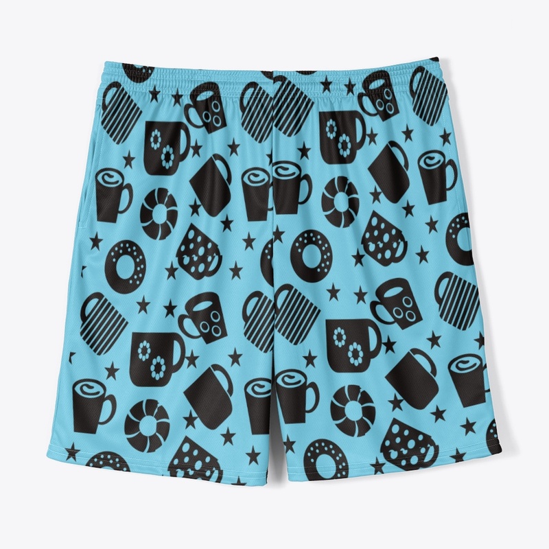 Coffee cup monochrome pattern