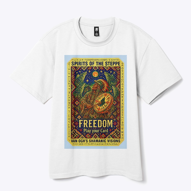 Shamanic Wolf Drum Tengri T-Shirt