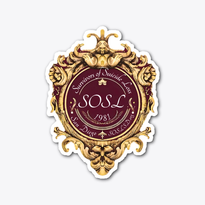 Royal SOSL sticker in bordeaux and gold