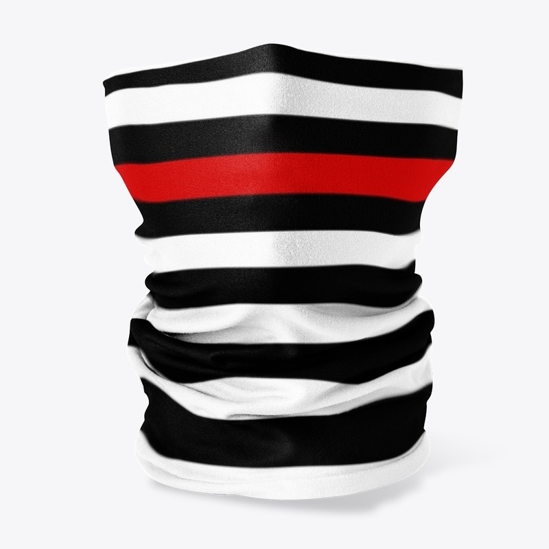 American Flag Red Thin Line Neck Gaiter