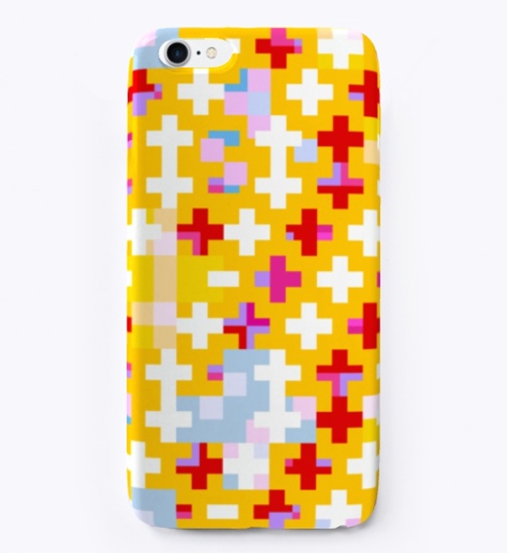 Abstract Multicolor Crosses Pattern