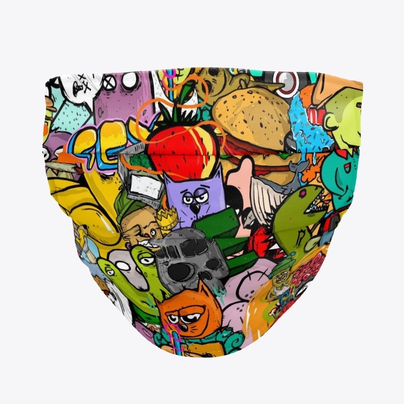 Cool Abstact Cartoon Graffiti Apparel