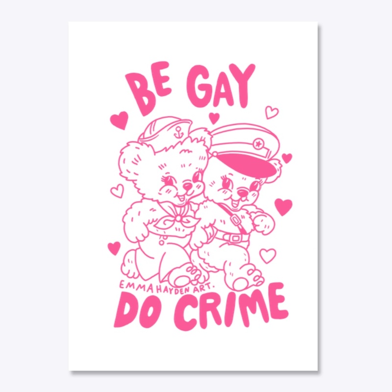 Be gay do crime rectangle sticker