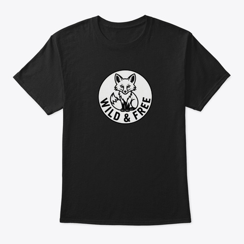 Wild & Free Black T-Shirt Front