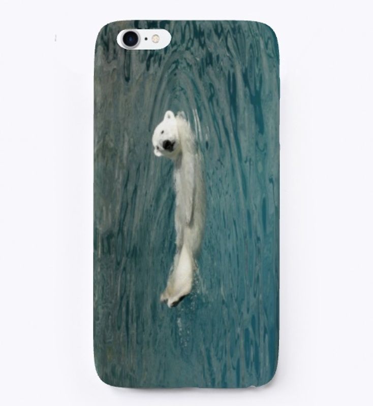 A polar bear above sea level