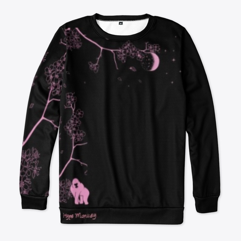 Black and Pink Cherry Blossom Shirt