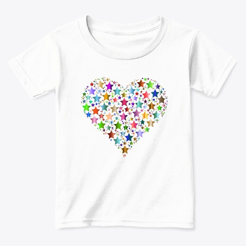 colorful stars heart shape