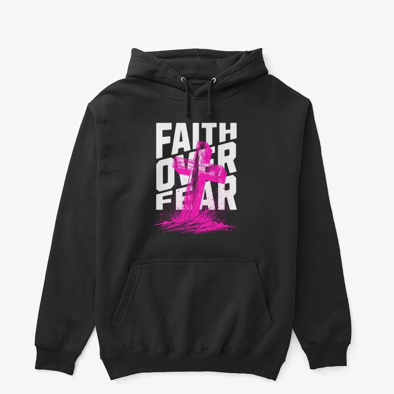 Faith Over Fear Courage Typography Merch