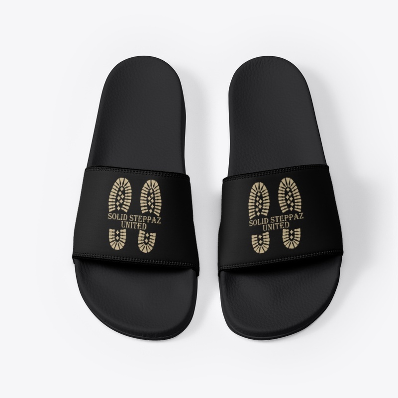 Solid Steppa Black Bottom Slides