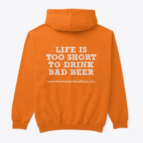 Certified Beerologist (Beer Mug) Safety Orange T-Shirt Back
