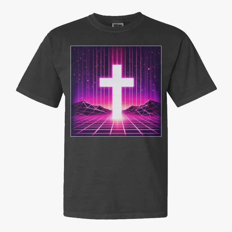 Jesus Saves - Vaporwave Cross Tee