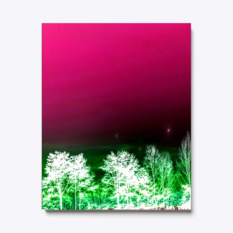 pink neon sky pattern