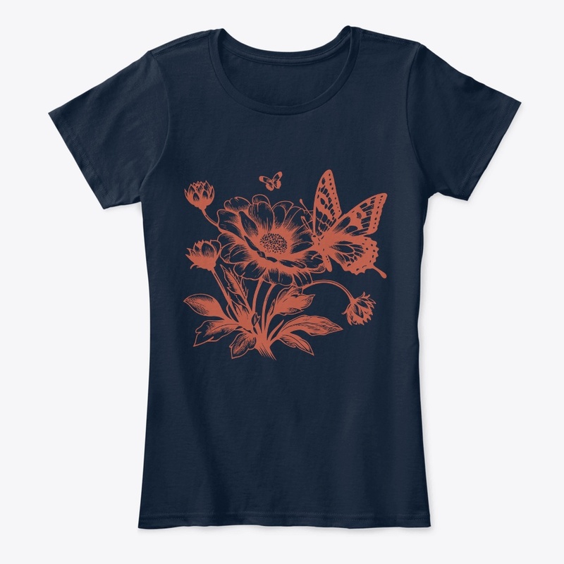 Flower with Butterfly T-Shirt