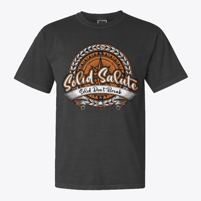 Blk/Burnt orange/Wht Solid Salute Badge