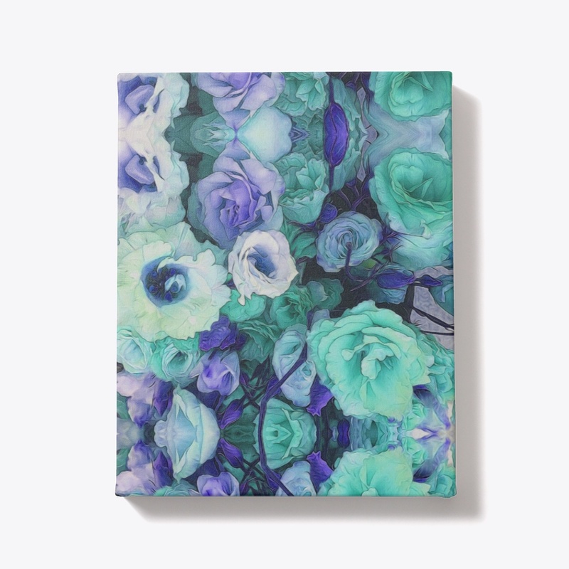 Aqua Flower Kaleidoscope