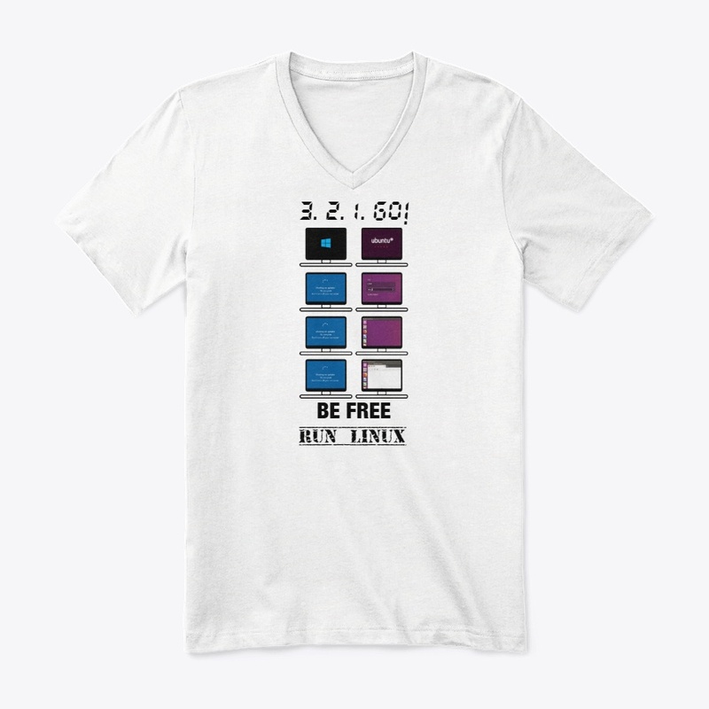 BE FREE RUN LINUX TSHIRT