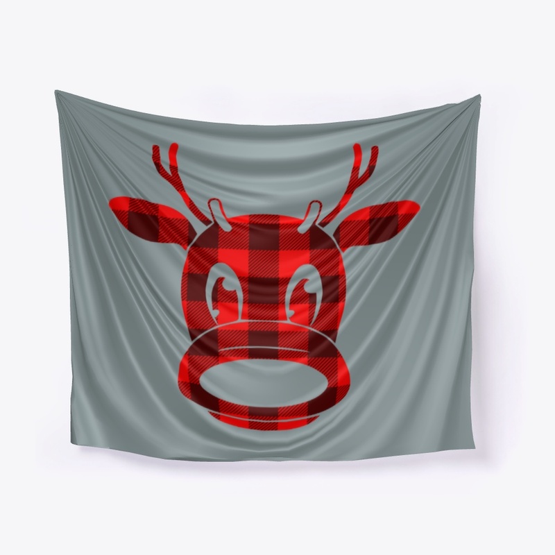 CHRISTMAS PLAID MOOSE