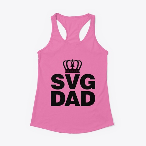 Savage Dad Logo Women's Tanks Hot Pink T-Shirt Front