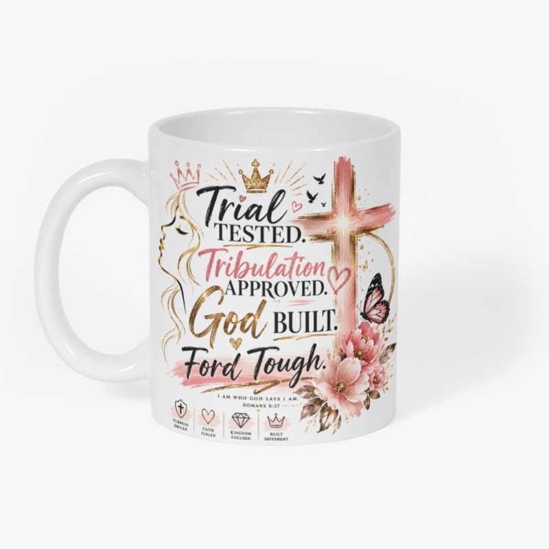 God Built Butterfly Cross Coffee Mug