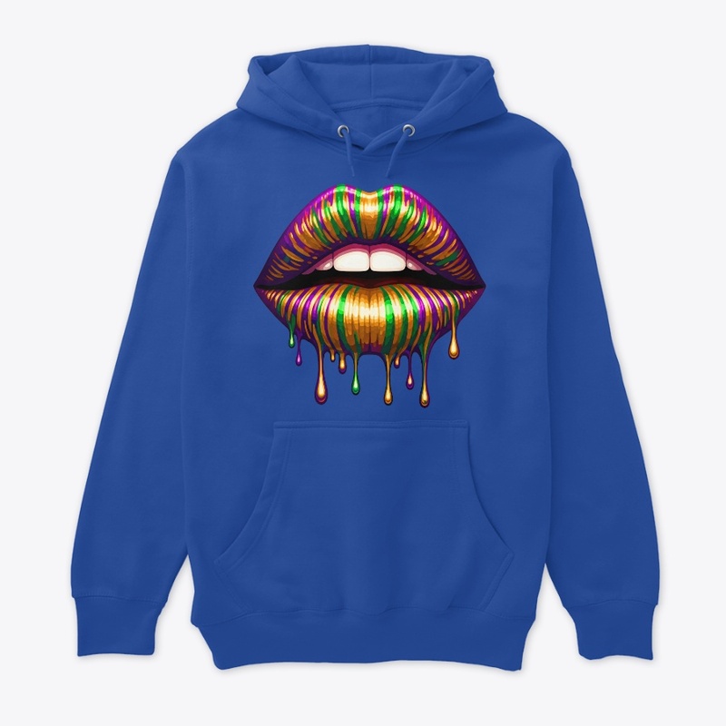 Bold Abstract Dripping Melting Lips
