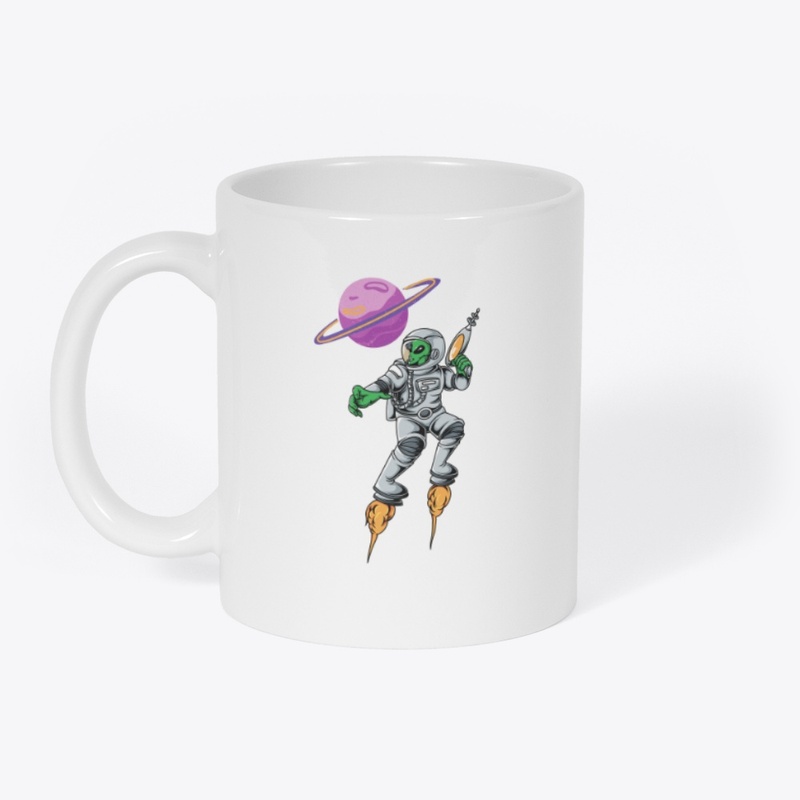 White Astronaut Graphic T-Shirt