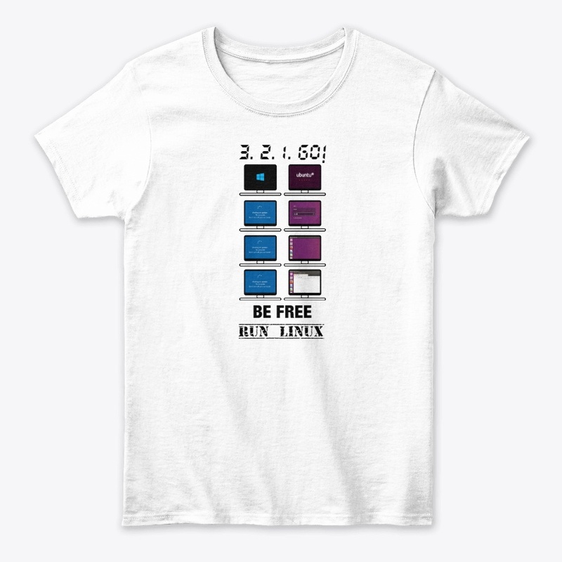 BE FREE RUN LINUX TSHIRT