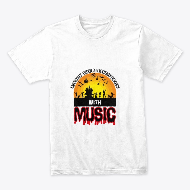 Halloween with music T-shirt Design