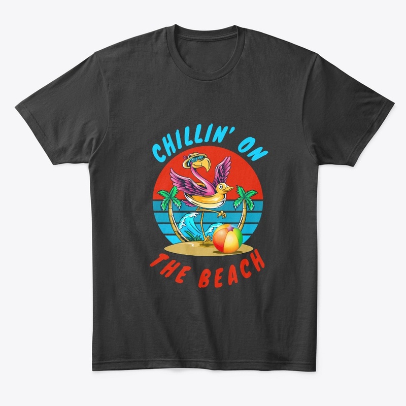 Chillin’ On The Beach  - Fun Flamingo
