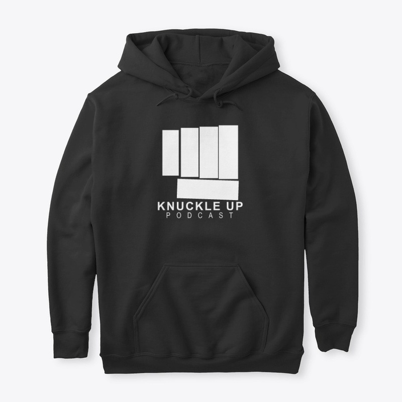 Knuckle Up Podcast Logo - White