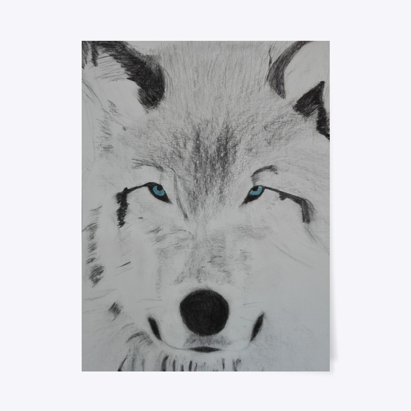 Blue eyed wolf
