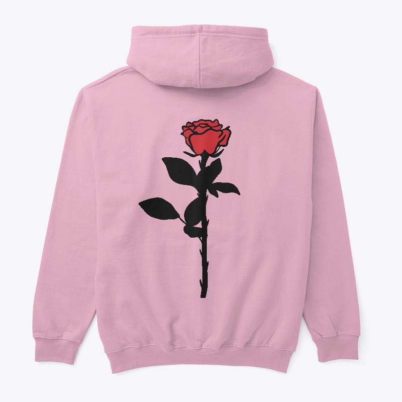 Unisex Red Rose Hoodie