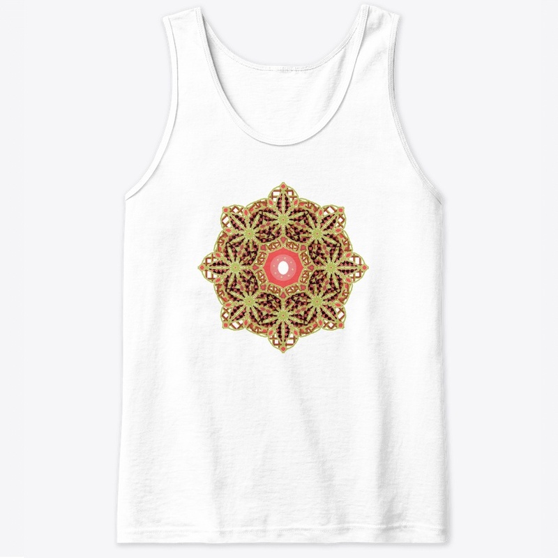 pink ornamental radial design