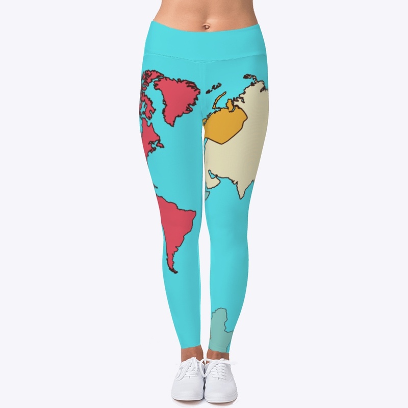 Map of the world legging 
