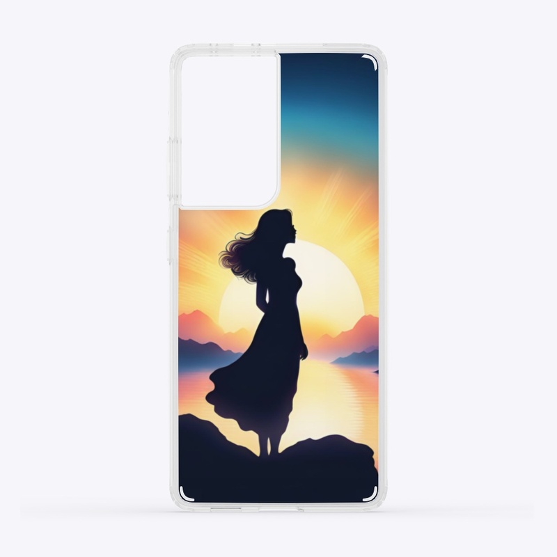 Dawn's Embrace: Silhouette at sunrise
