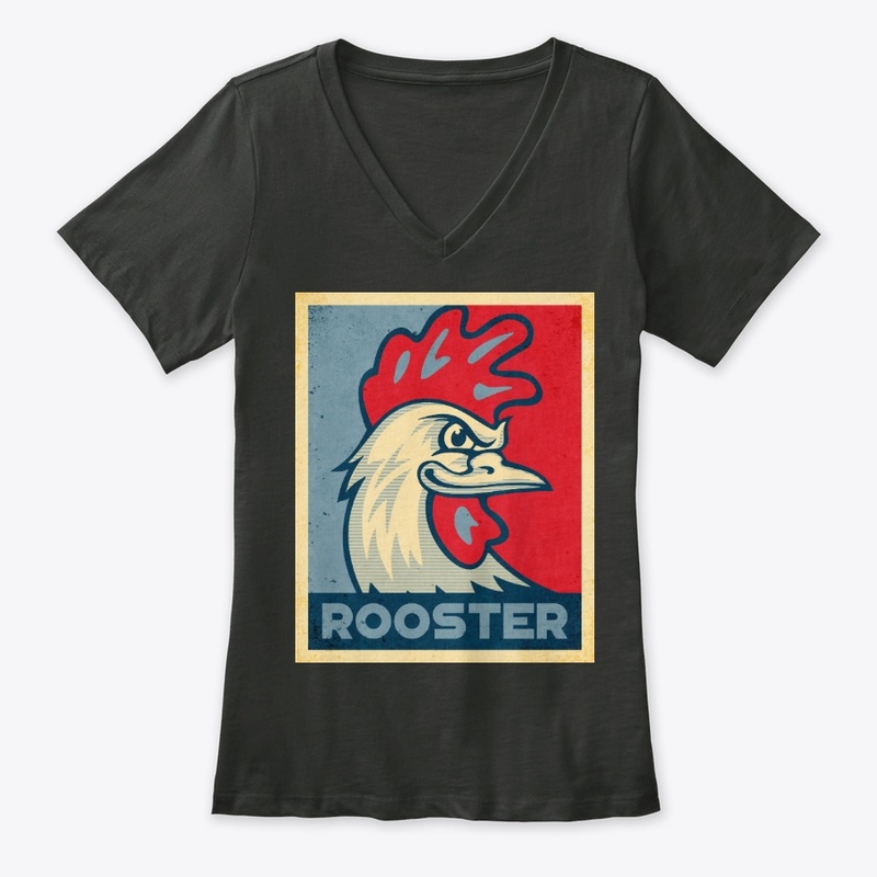 Cool Rooster Propaganda Poster Style