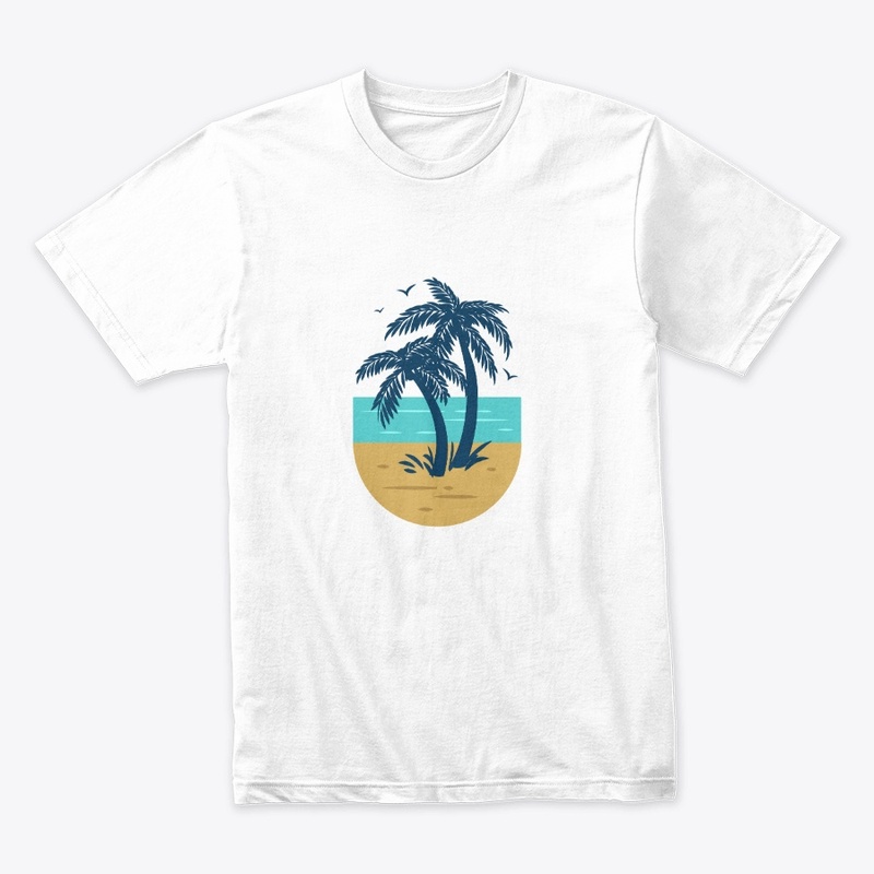 Palm Trees Retro Tropical Beach