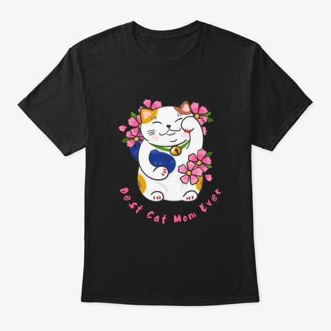 Best Cat Mom Ever 4 Iytv Black T-Shirt Front