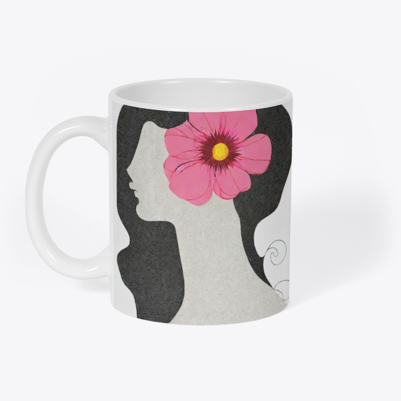 Pink floral lady