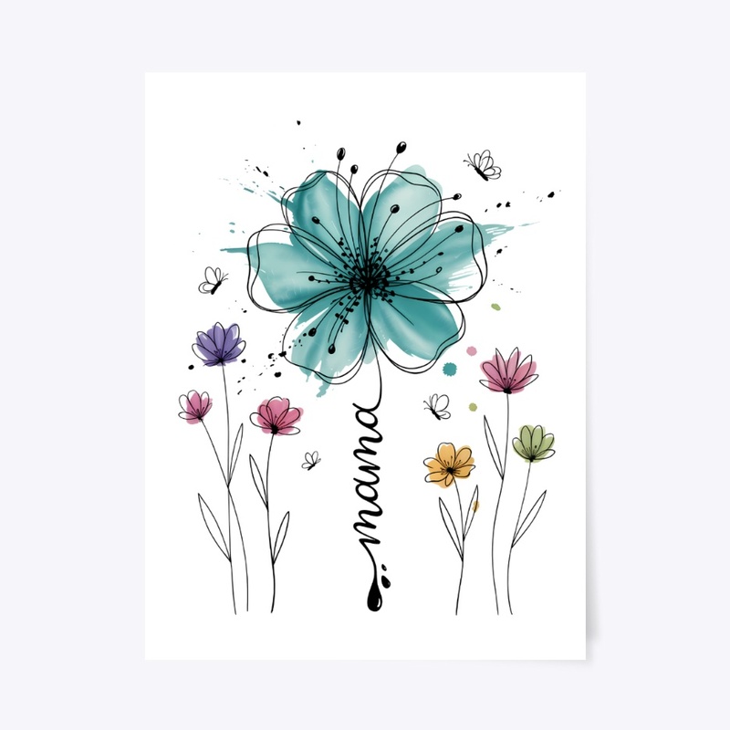 Mama Watercolor Floral