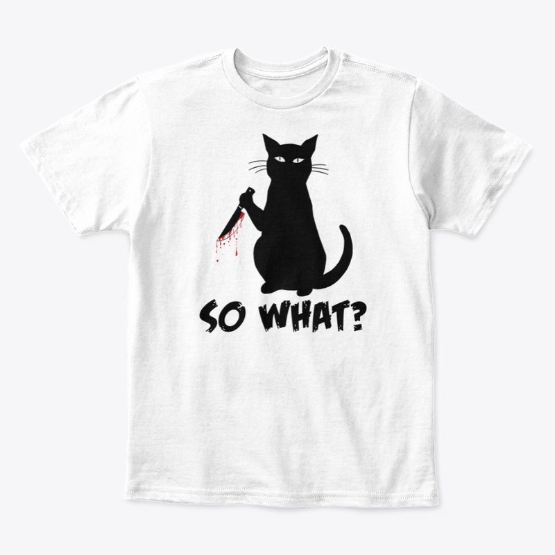 Funny Horror Murderous Knife Cat 