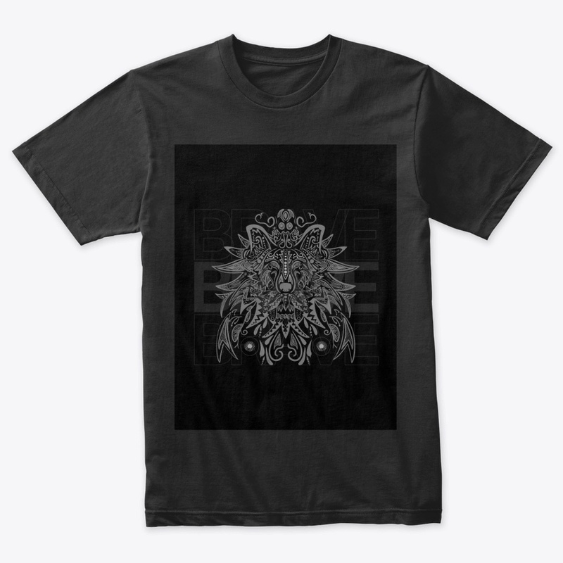 Black grey simple brave T-Shirt