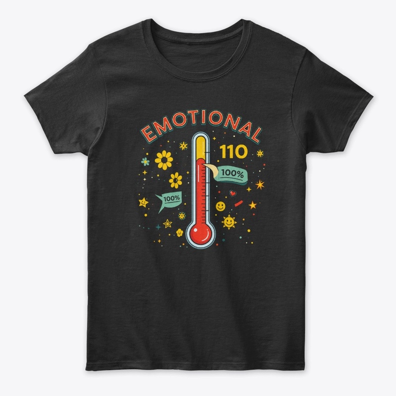 Emotional 110% Shirt Funny Emotion Meter