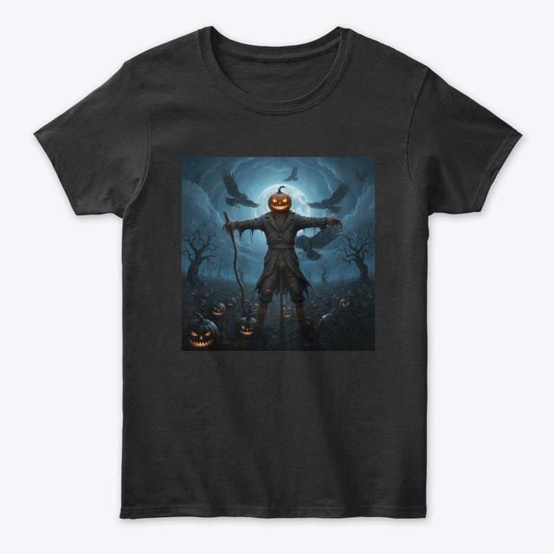 Scarecrow In Haunted Pumpkin Patch