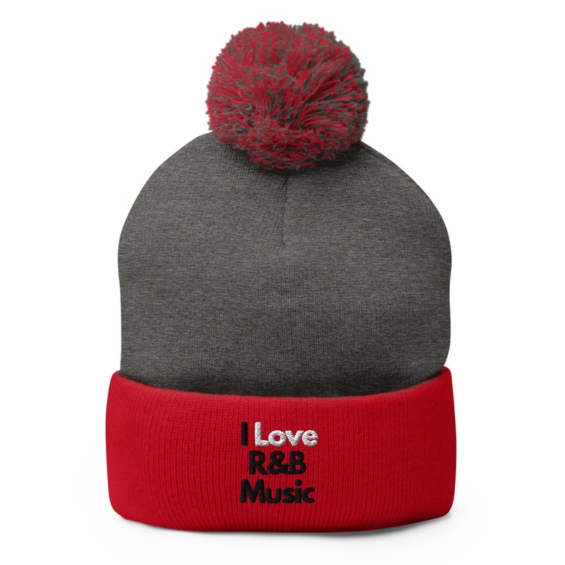 I Love R&B Music Pom Pom Knit Cap