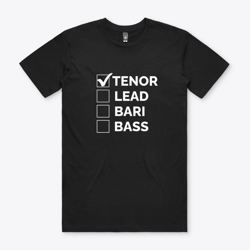 Block Tenor Check Mark White