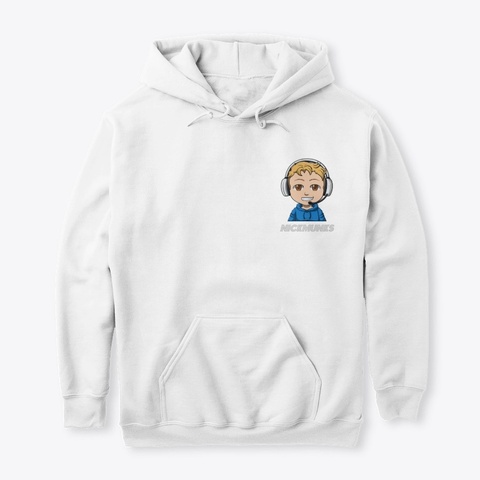 Nick Munks Hoodie White T-Shirt Front