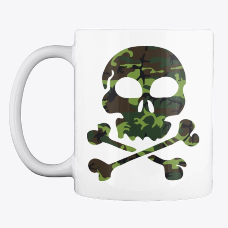 Camouflage Skull And Crossbones Pattern