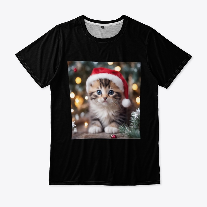 cute  kitten in chrismas