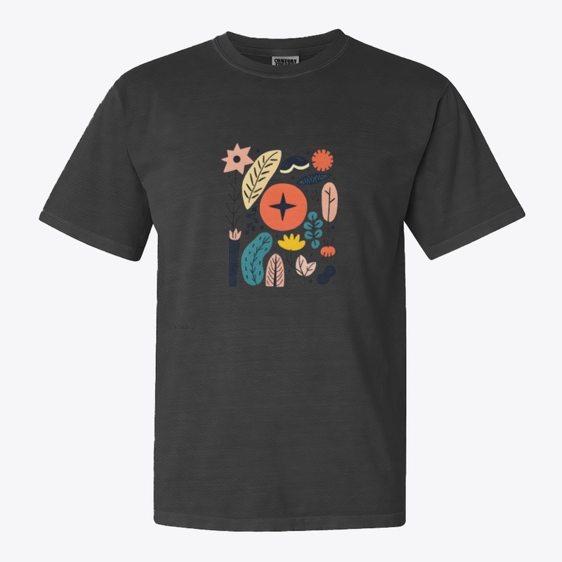 Artistic, modern graphic T-shirt design