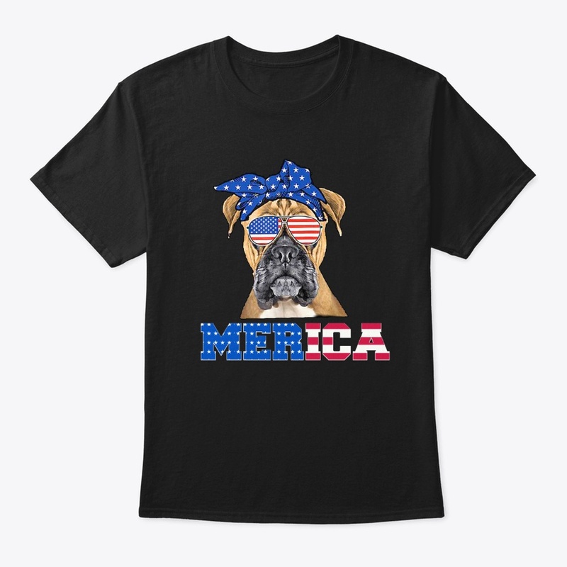 American Flag Boxer T-shirt